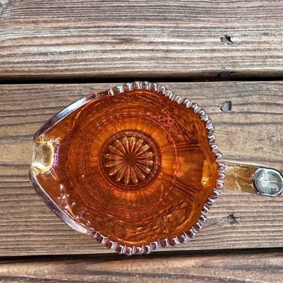 Iridescent Floral Glass Creamer - Picture 2 of 9